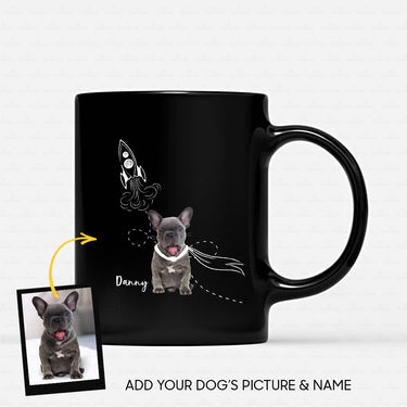 Personalized Mug Line Art For Dog Lover - Funny Sketching - Black Mug